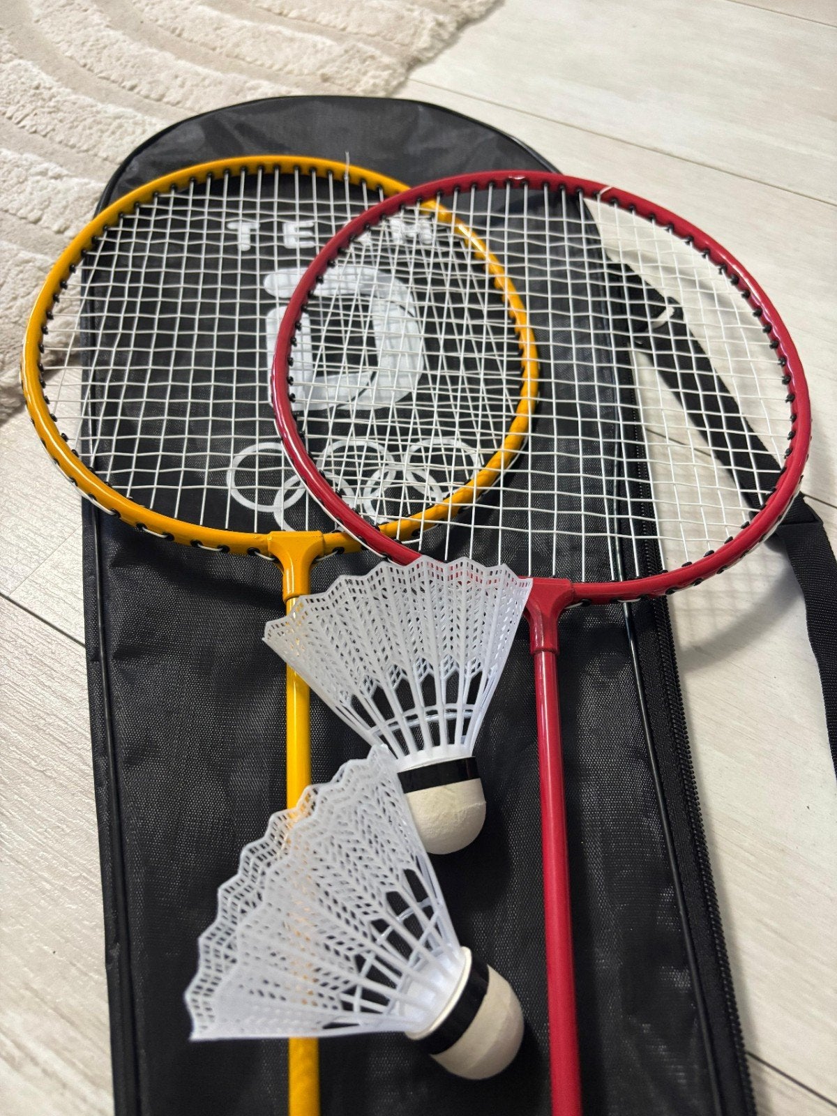 Badminton Rackets Set met Shuttlecocks en Tas 2x, Sport en Fitness, Badminton, Ophalen