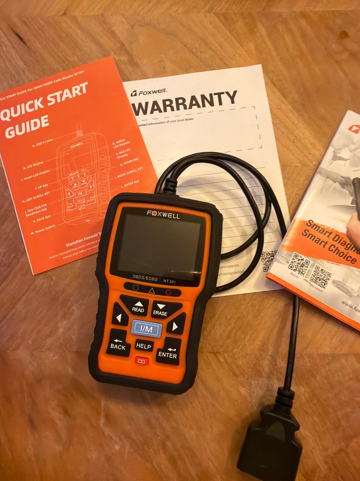 Foxwell NT301 OBD2/EOBD Code Reader - Nieuwstaat, Ophalen of Verzenden, Zo goed als nieuw