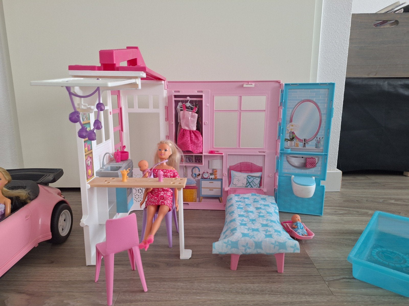 Barbie Droomhuis met auto en accessoires, Ophalen, Gebruikt, Barbie