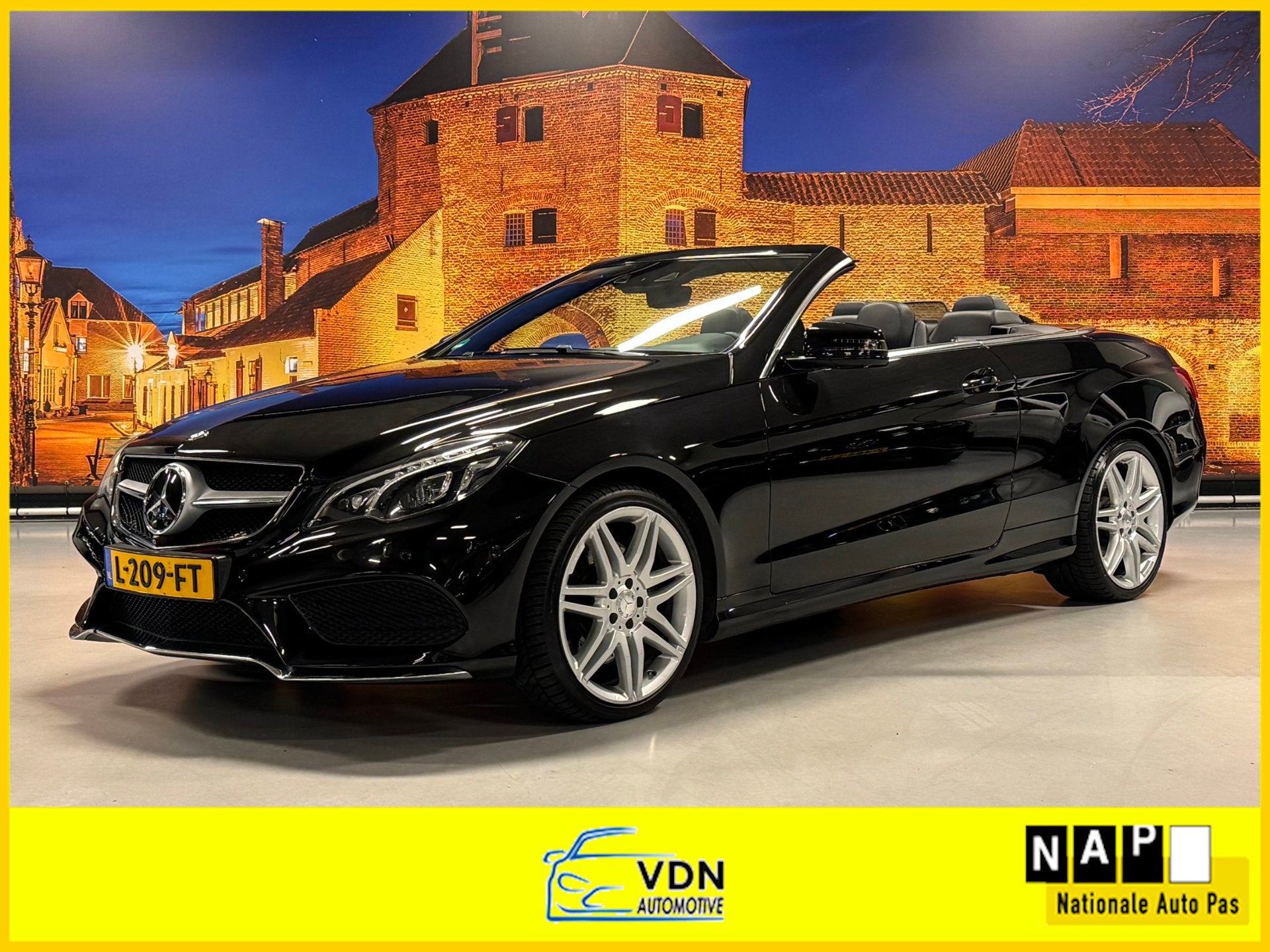 Mercedes-Benz E-klasse Cabrio 400 Edition Sport AMG Aut Leer, Auto's, Mercedes-Benz, Achterwielaandrijving, Cabriolet, 4 stoelen