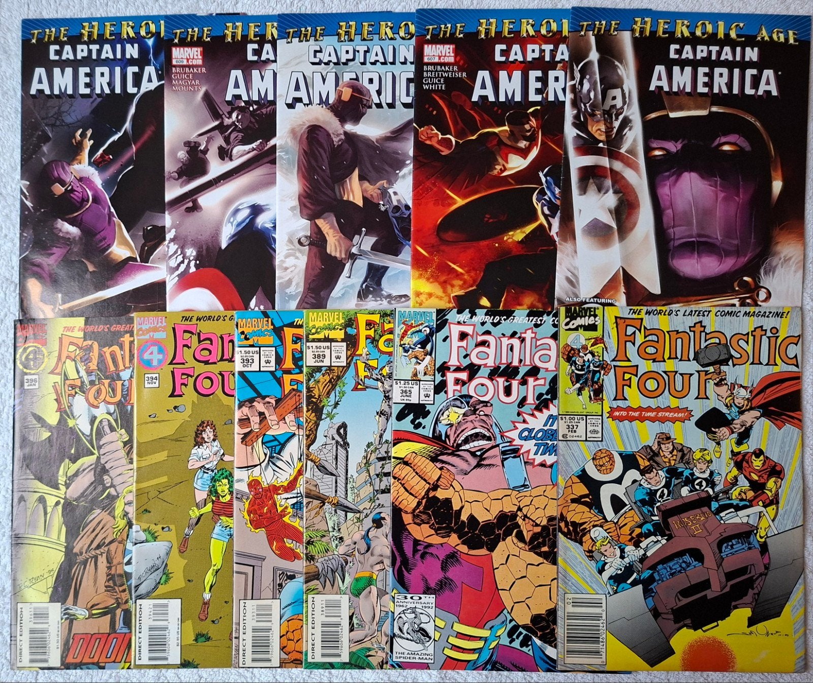 US COMICS. NIEUW. 2 EURO P STUK. FANTASTIC FOUR. CAP AMERICA, Meerdere comics, Ophalen of Verzenden, Nieuw, Amerika