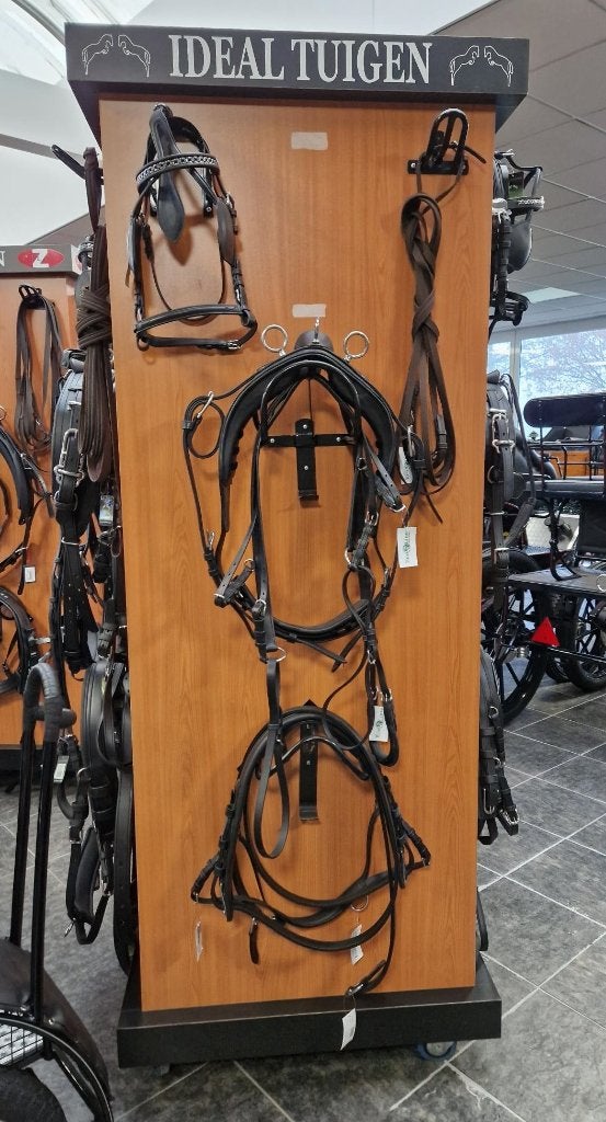 Enkelspan Ecoline Ideal Tuig Mentuig Pony Zwart, Dieren en Toebehoren, Ideal Equestrian, Overige typen, Ophalen of Verzenden, Pony