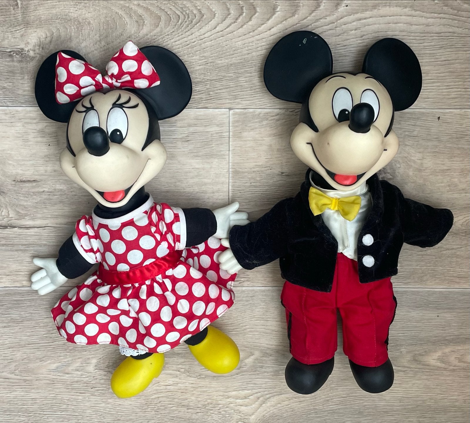 Vintage Disney Mickey en Minnie Mouse poppen, Ophalen, Mickey Mouse, Gebruikt, Knuffel