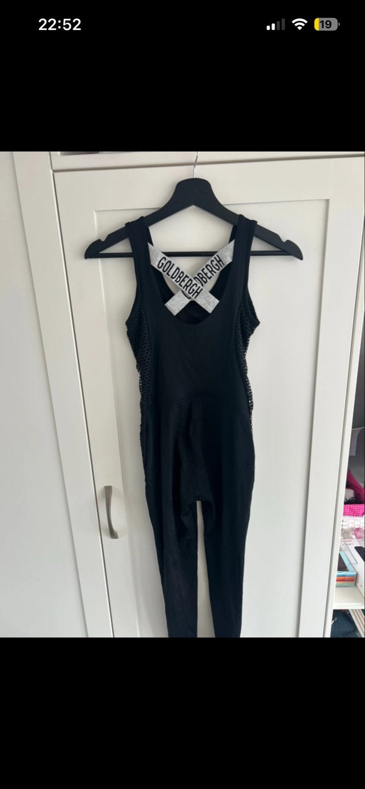Goldbergh Jumpsuit Zwart met Mesh Details, Zwart, Ophalen of Verzenden, Maat 36 (S), Fitness of Aerobics