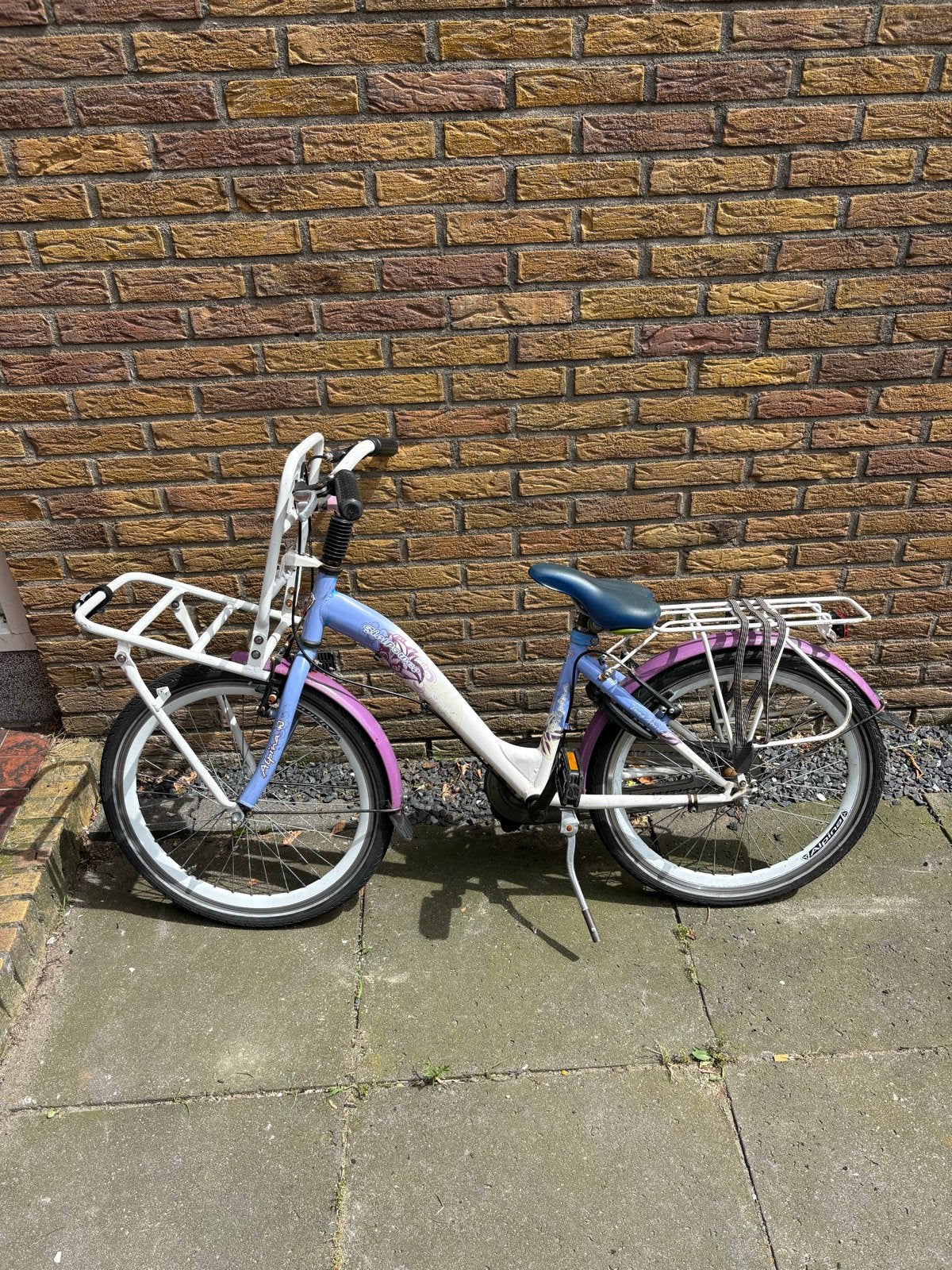 Kinderfiets met bagagedragers - 20 inch, Ophalen, Gebruikt, Velgrem, 16 tot 20 inch