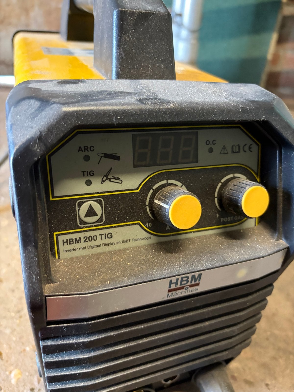 HBM TIG 200 lasapparaat complete set met automatische helm, Doe-het-zelf en Verbouw, Ophalen, Gebruikt, 150 tot 250 ampère, Tig
