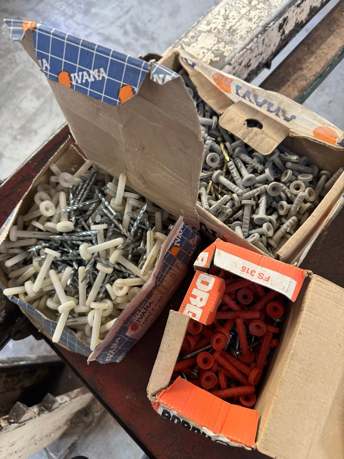 Partij diverse bevestigingsmaterialen, Ophalen, Gebruikt, Minder dan 50 mm, Spijkers