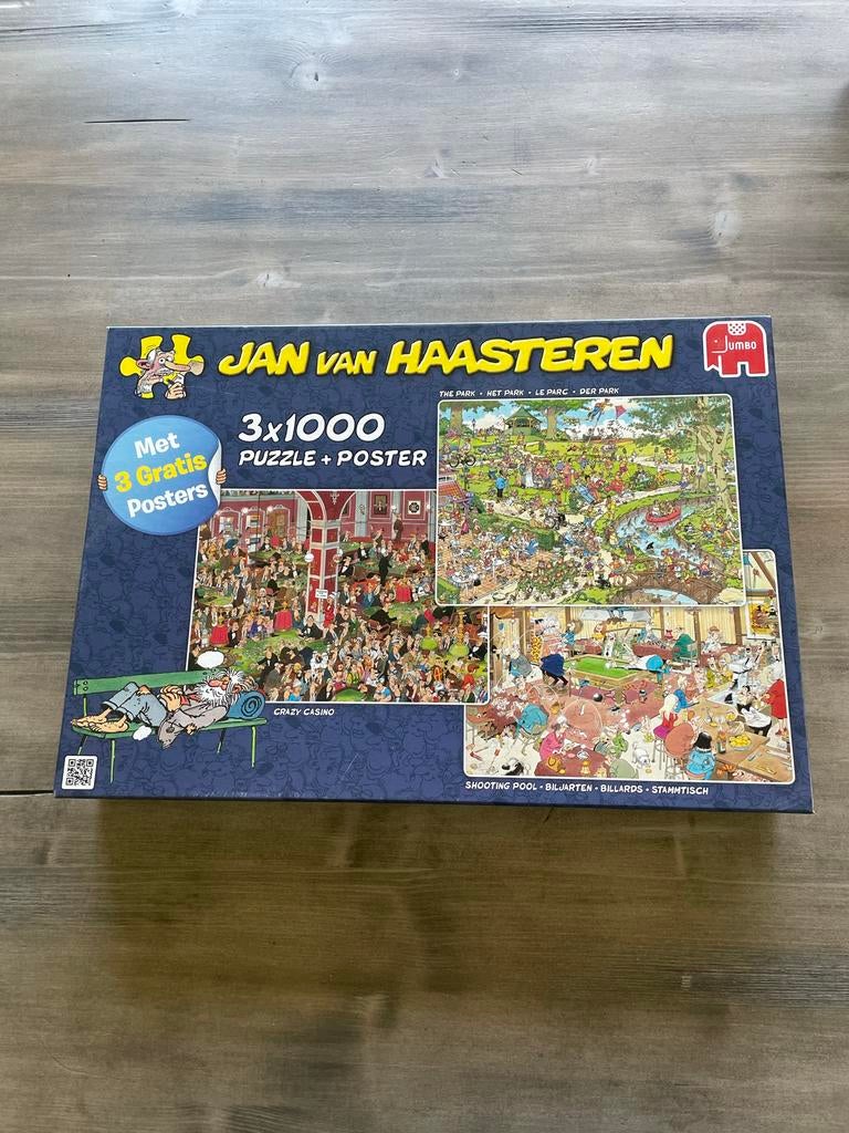 Jan van Haasteren 3x1000 puzzel, Ophalen, Meer dan 1500 stukjes, Gebruikt, Legpuzzel