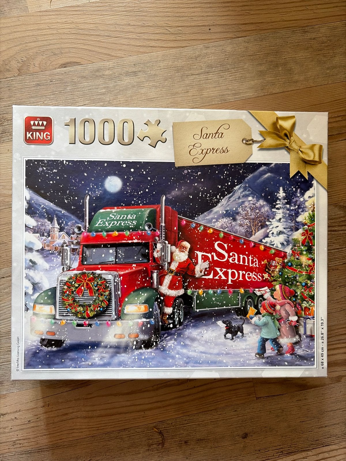 KING Santa Express Kerstpuzzel 1000 stukjes, Hobby en Vrije tijd, Denksport en Puzzels, Ophalen, 500 t/m 1500 stukjes, Zo goed als nieuw
