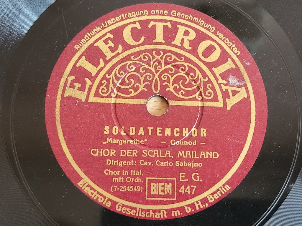 Soldatenchor / Sehet Die Wolken Am Himmel Ziehen - C Sabajno, Cd's en Dvd's, Vinyl | Klassiek, Gebruikt, LP, Opera of Operette