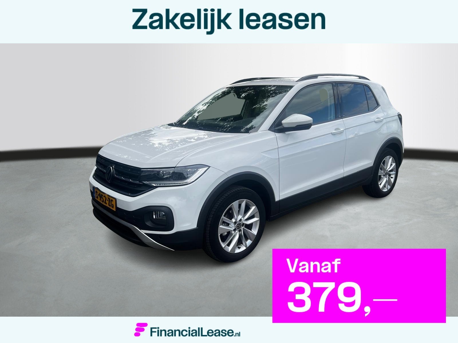Volkswagen T-Cross 1.0 TSI 95pk Life Camera Navigatie Clima, Voorwielaandrijving, Gebruikt, 620 kg, Wit