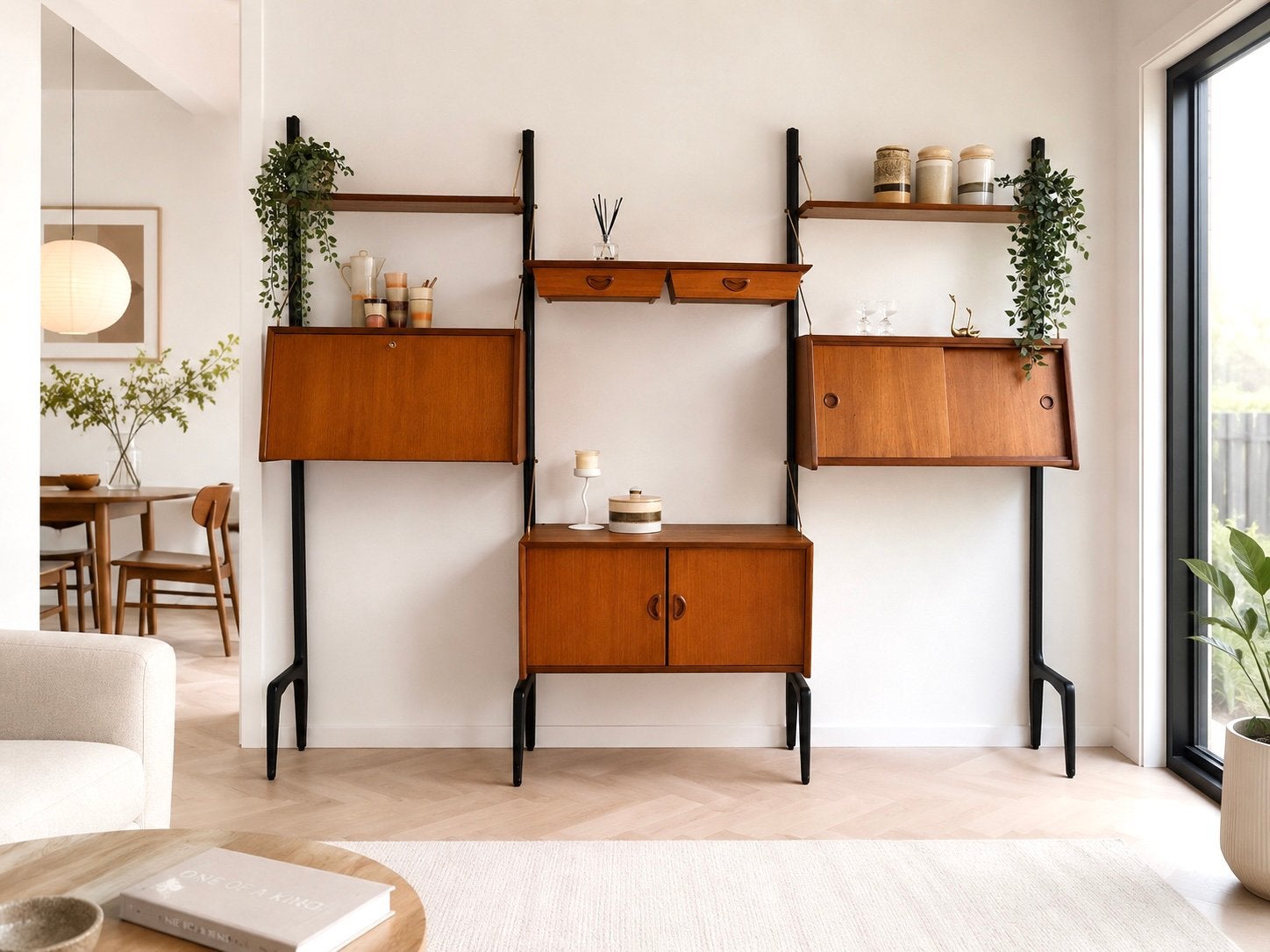♥️ Vintage wandmeubel Louis van Teeffelen kast jaren ‘60, Huis en Inrichting, Ophalen, 150 tot 200 cm, Teakhout, Zo goed als nieuw