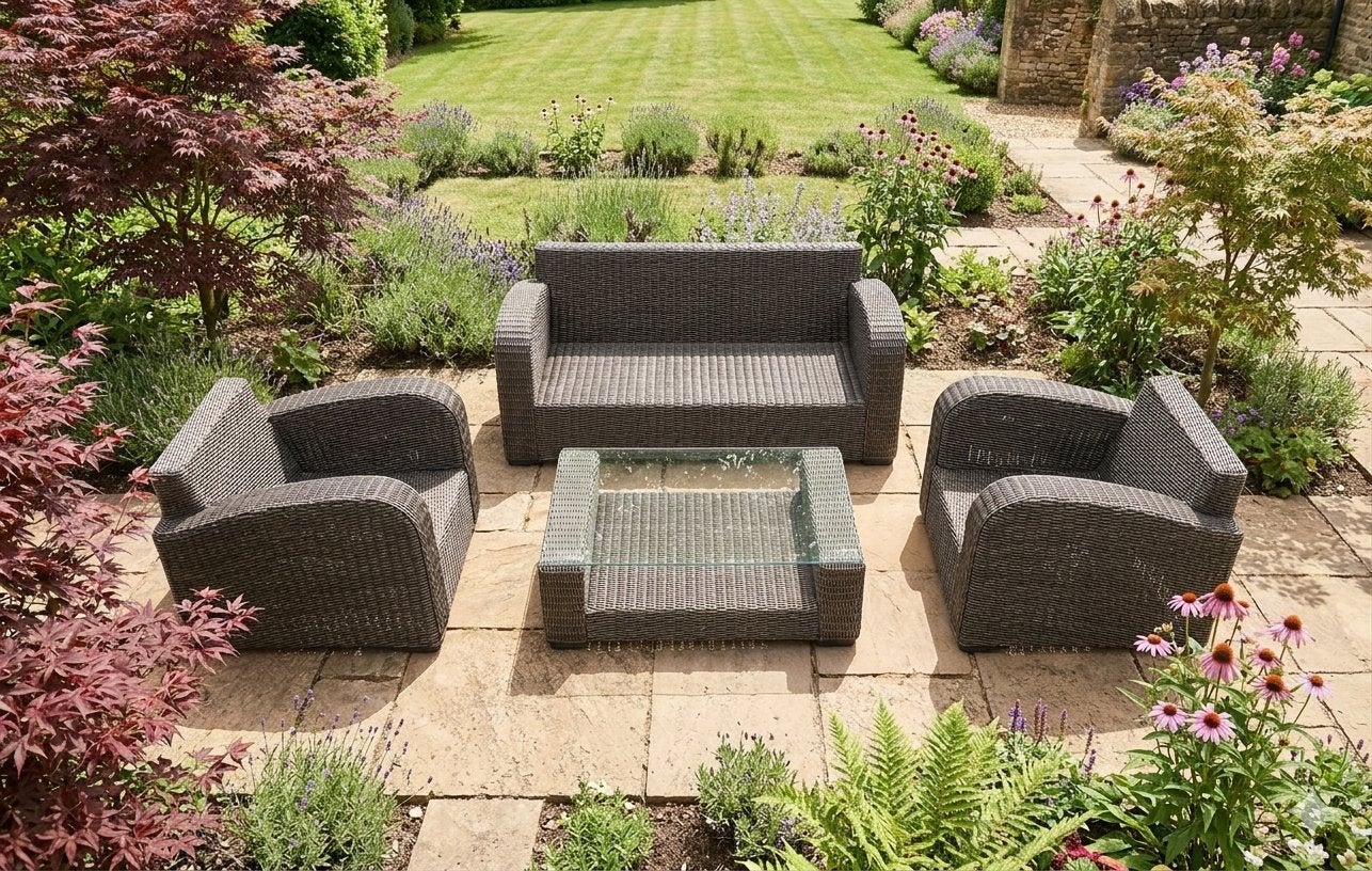 Luxe Loungeset Bellagio (Wicker) - Complete Set - NIEUW, Ophalen, 4 zitplaatsen, Nieuw, Bank