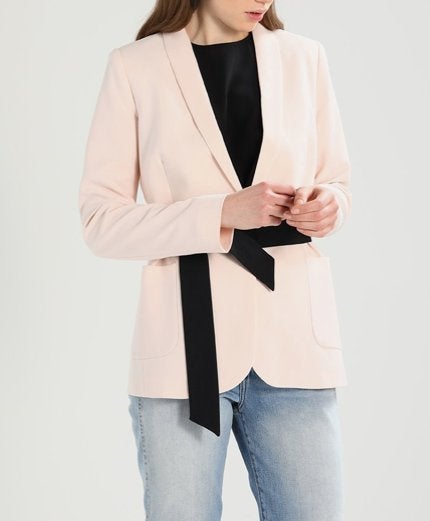 Kiomi poederroze belt blazer met ceintuur maat 38, Kleding | Dames, Maat 38/40 (M), Kostuum of Pak, Kiomi, Nieuw