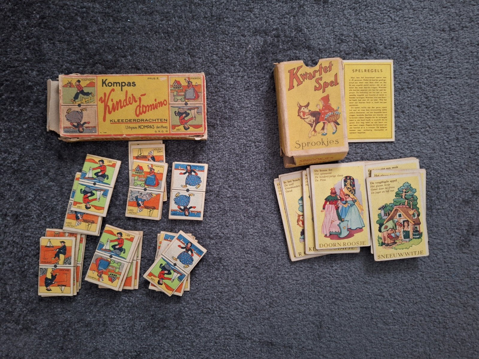 Kompas Kinder Domino & Kwintet Spel Sprookjes, Antiek en Kunst, Ophalen of Verzenden