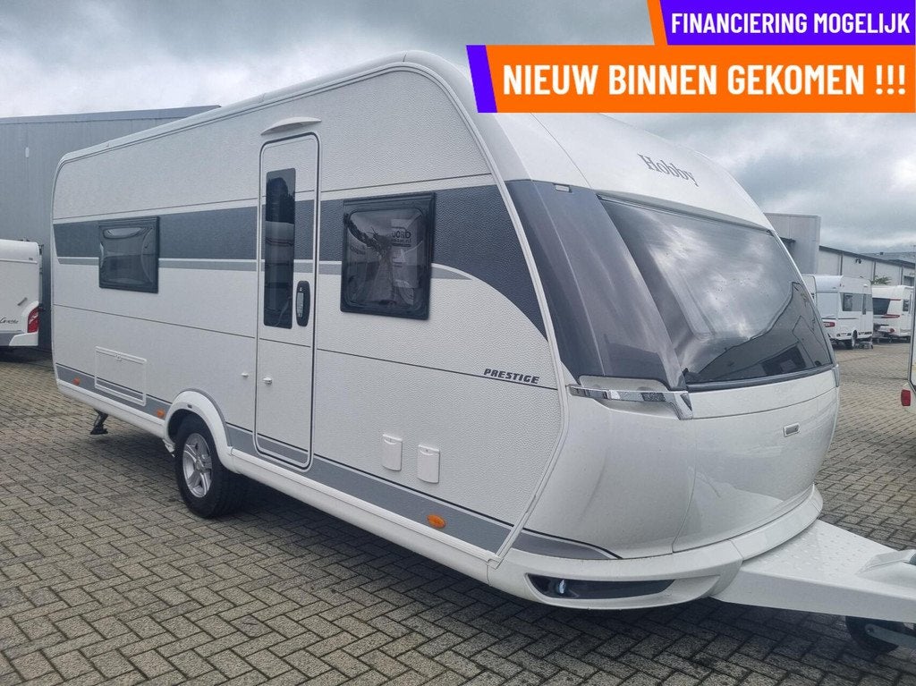 HOBBY PRESTIGE 560 WLU ENKELE BEDDEN + DEELTENT+MOVER+DOUCHE, Caravans en Kamperen, Caravans, Rondzit, Hobby, 7 tot 8 meter, Bedrijf