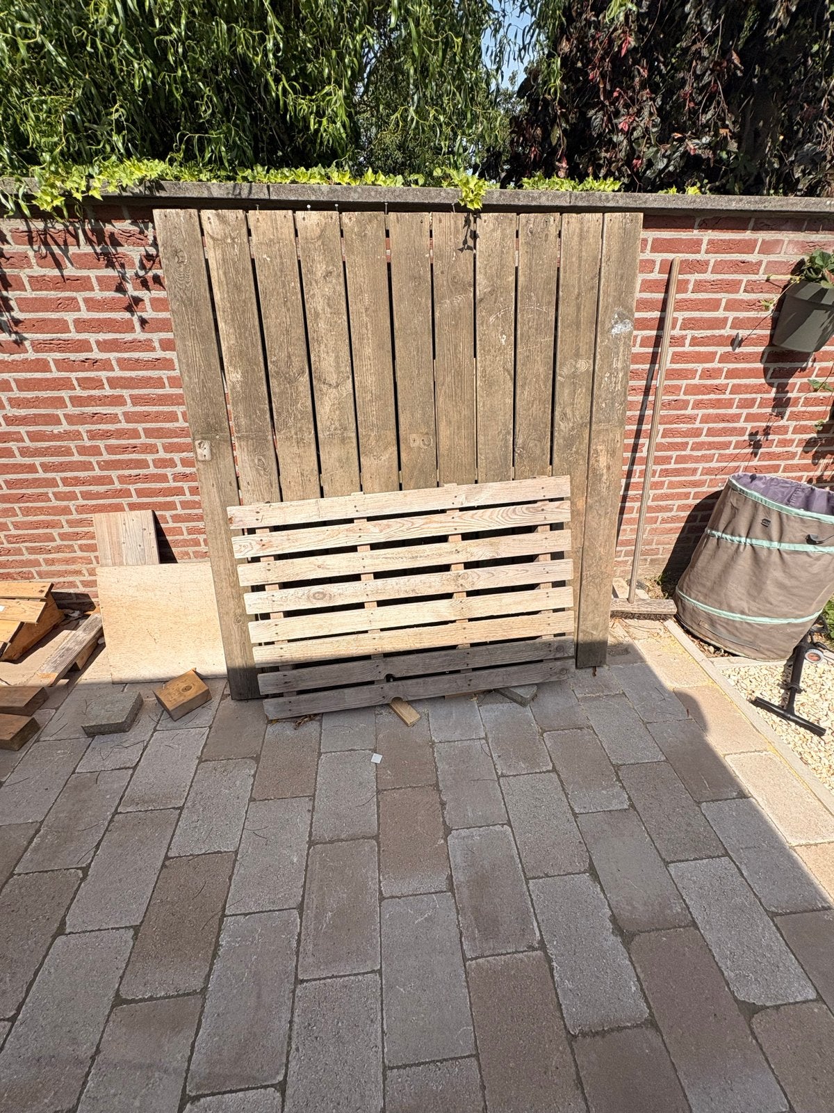 Diverse houten pallets 4 stuks, Ophalen, Gebruikt, Overige houtsoorten, Pallet