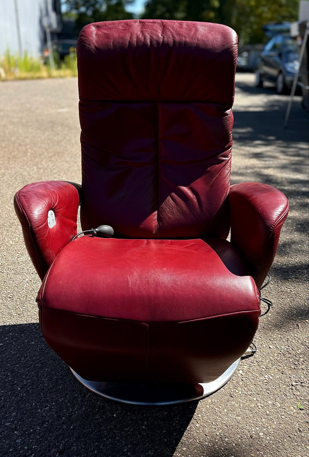 Hukla Relaxfauteuil - Electrisch, Ophalen of Verzenden, Zo goed als nieuw, Leer, 75 tot 100 cm