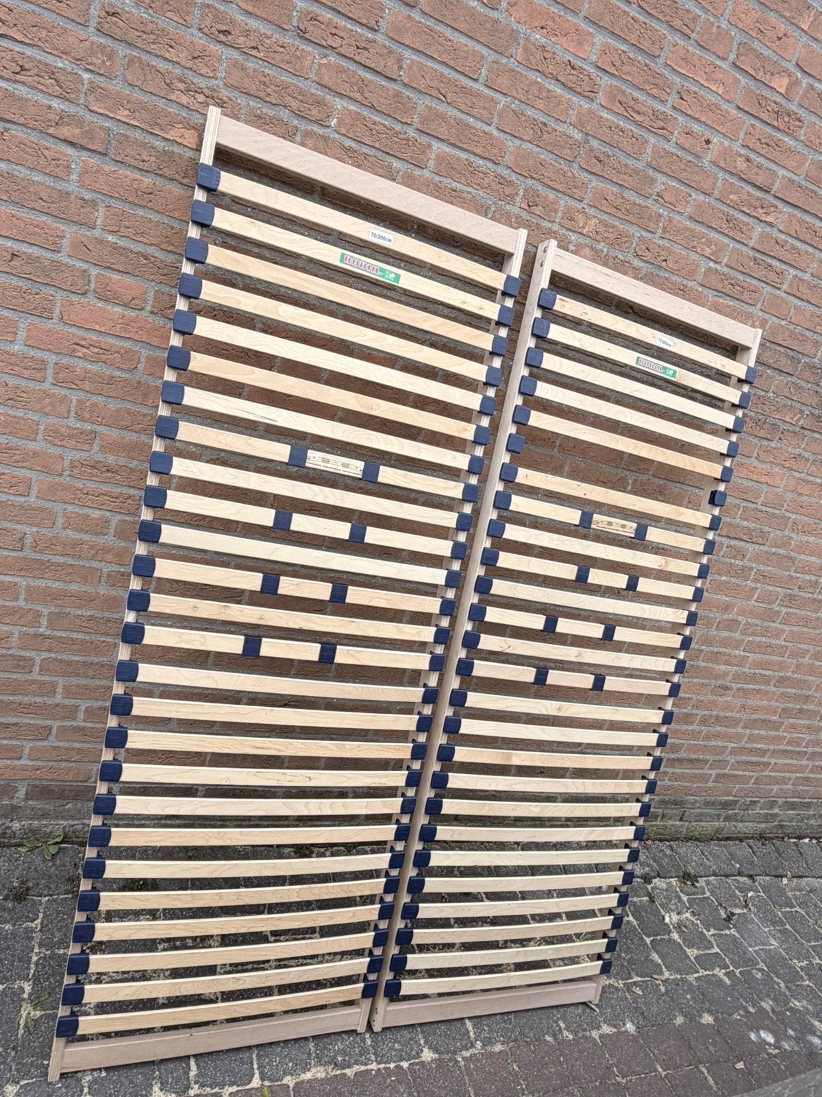 Lattenbodem 2x 70x200, Huis en Inrichting, Slaapkamer | Matrassen en Bedbodems, Ophalen, Zo goed als nieuw, Eenpersoons, 70 cm of minder