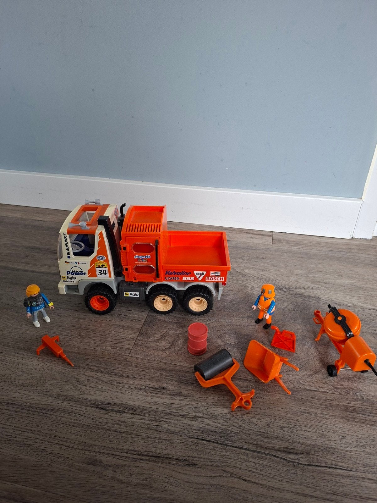 Playmobil Vrachtwagen met Bouwplaats Accessoires, Ophalen of Verzenden, Gebruikt