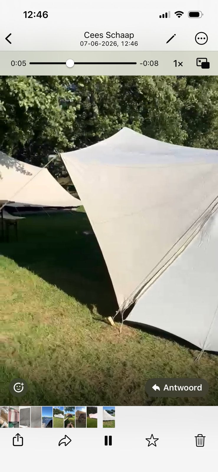 Varioluifel en 2 zijschermen de Waard vergrote Zilvermeeuw, Ophalen, Gebruikt