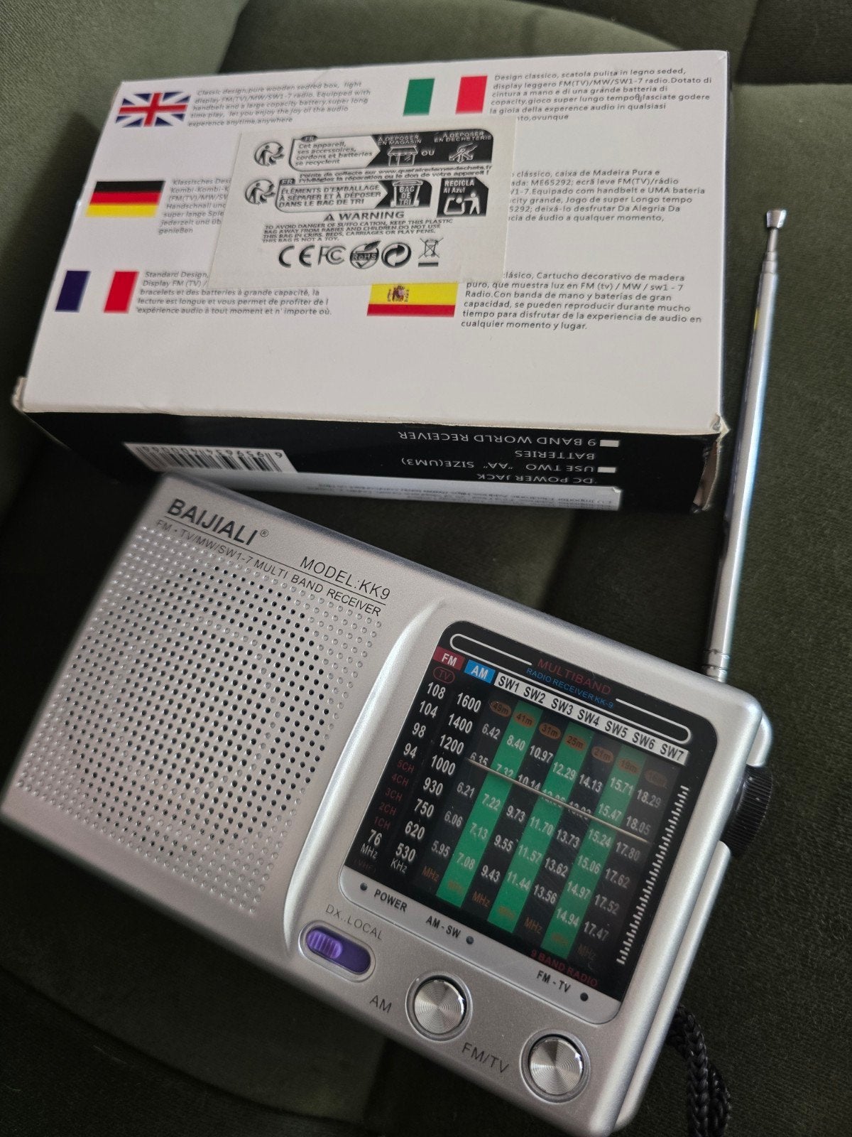 Baijiali Draagbare Mini Pocket Radio AM/FM Zilver Nieuw, Verzenden