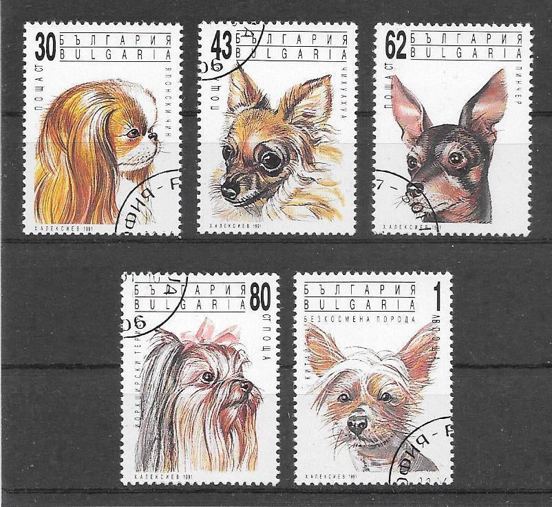 Bulgarije 1991  Honden, Verzenden, Bulgarije, Gestempeld