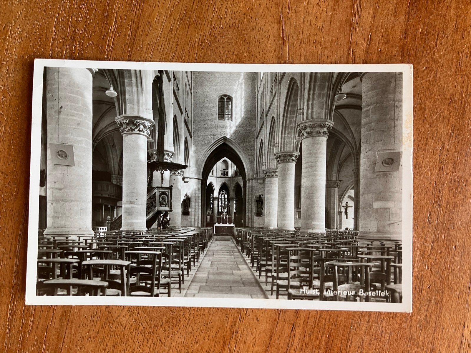 Hulst Interieur Basiliek, Ophalen of Verzenden, 1940 tot 1960, Gelopen, Zeeland