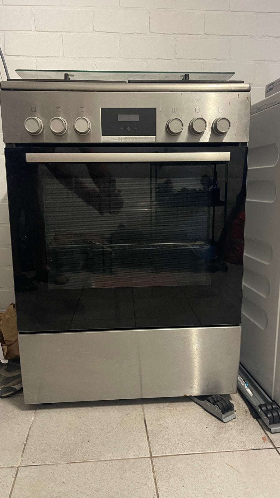 Bosch gasfornuis met oven - Zo goed als nieuw en schoon, Witgoed en Apparatuur, Hete lucht, 60 cm of meer, Zo goed als nieuw, Gas