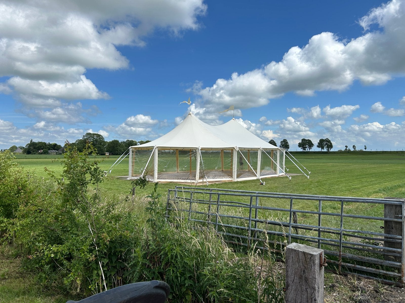 Luxe Sailcloth Tent 10x22 of 10x16 bruiloft, Tuin en Terras, Partytenten, Zo goed als nieuw, Ophalen