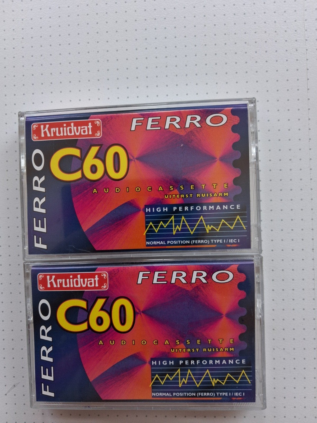 Kruidvat Ferro C60 Audiocassettes - Nieuw in verpakking, Ophalen of Verzenden, Nieuw in verpakking, 2 t/m 25 bandjes, Onbespeeld