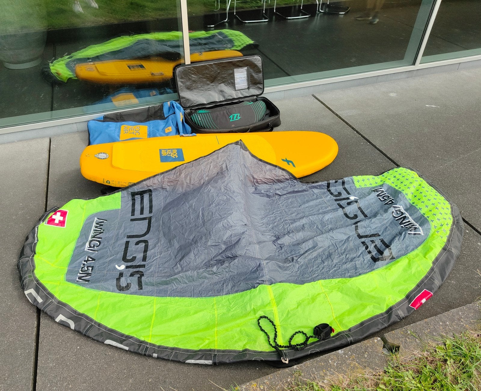 Complete Wingfoil Set met 3 foils & 2 masten, Ophalen, Gebruikt, Longboard, Met vinnen
