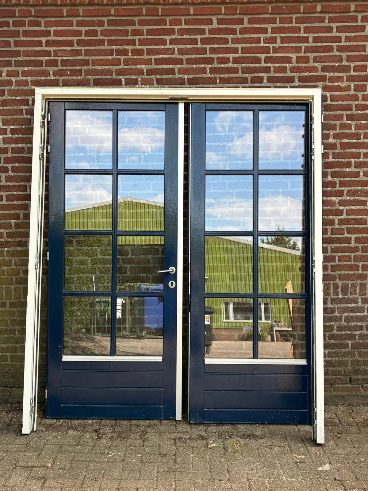 Tuindeuren met kozijn, Ophalen, Zo goed als nieuw, 150 tot 225 cm, Inclusief glas