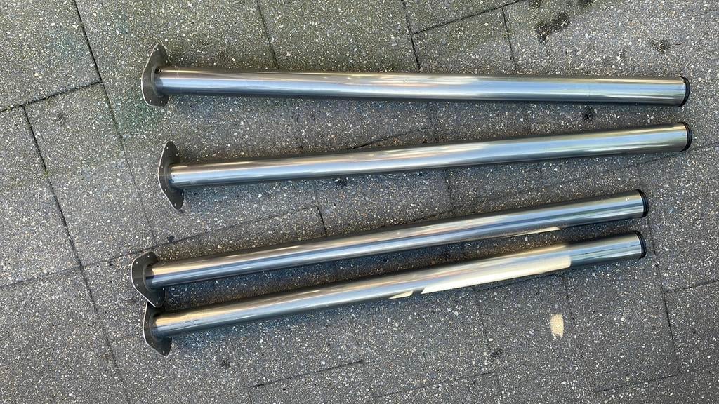 4x RVS Tafelpoten / Meubelpoten - Gebruikt, Ophalen, Tafelpoot, Minder dan 50 cm, Gebruikt