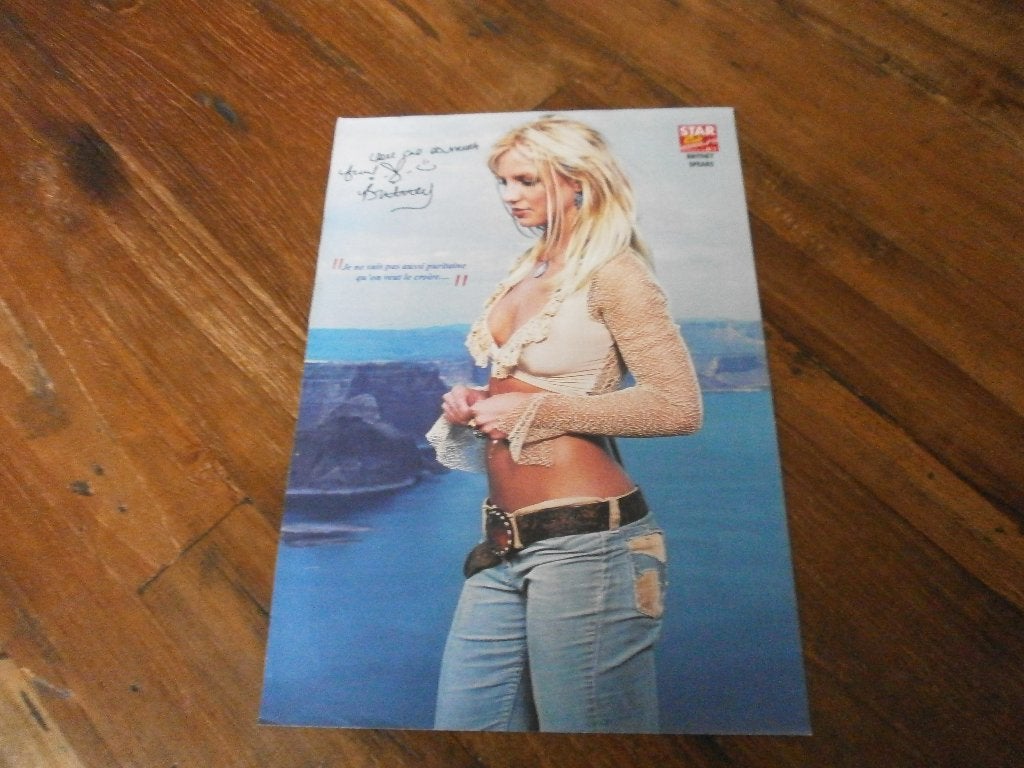 a4 pagina poster jr 90  Britney Spears, Verzenden, Zo goed als nieuw, A4 of kleiner, Muziek