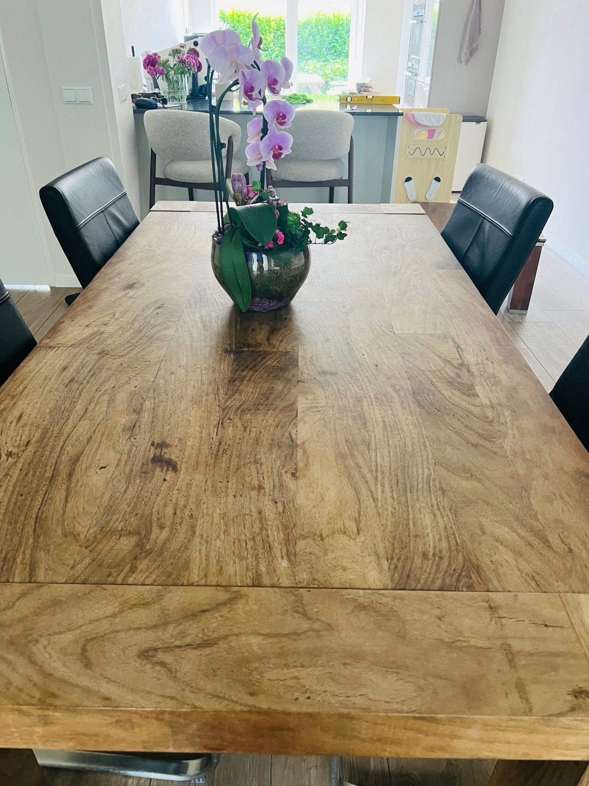 Robuuste houten eettafel, Huis en Inrichting, Tafels | Eettafels, Gebruikt, 100 tot 150 cm, 150 tot 200 cm, Vier personen, Rechthoekig