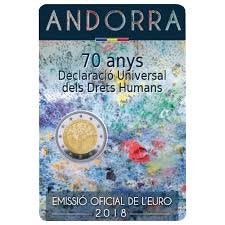 2 Euro Andorra 2018 - Mensenrechten - BU Blister, Verzenden, Overige landen, 2 euro, Losse munt