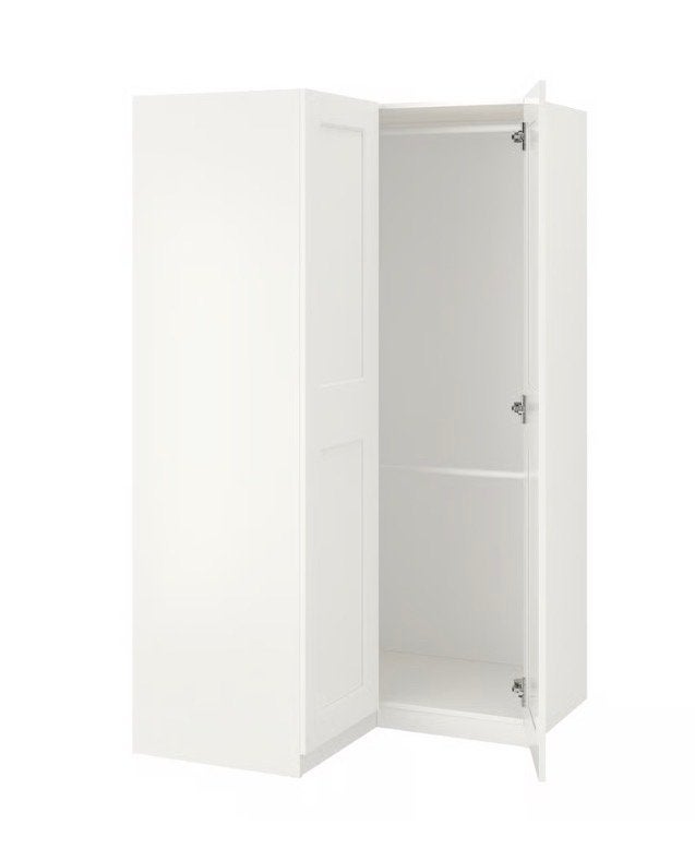 IKEA PAX Hoekkledingkast met Basiselement en BERGSBO Deuren, Huis en Inrichting, Kasten | Kledingkasten, Ophalen, Overige materialen