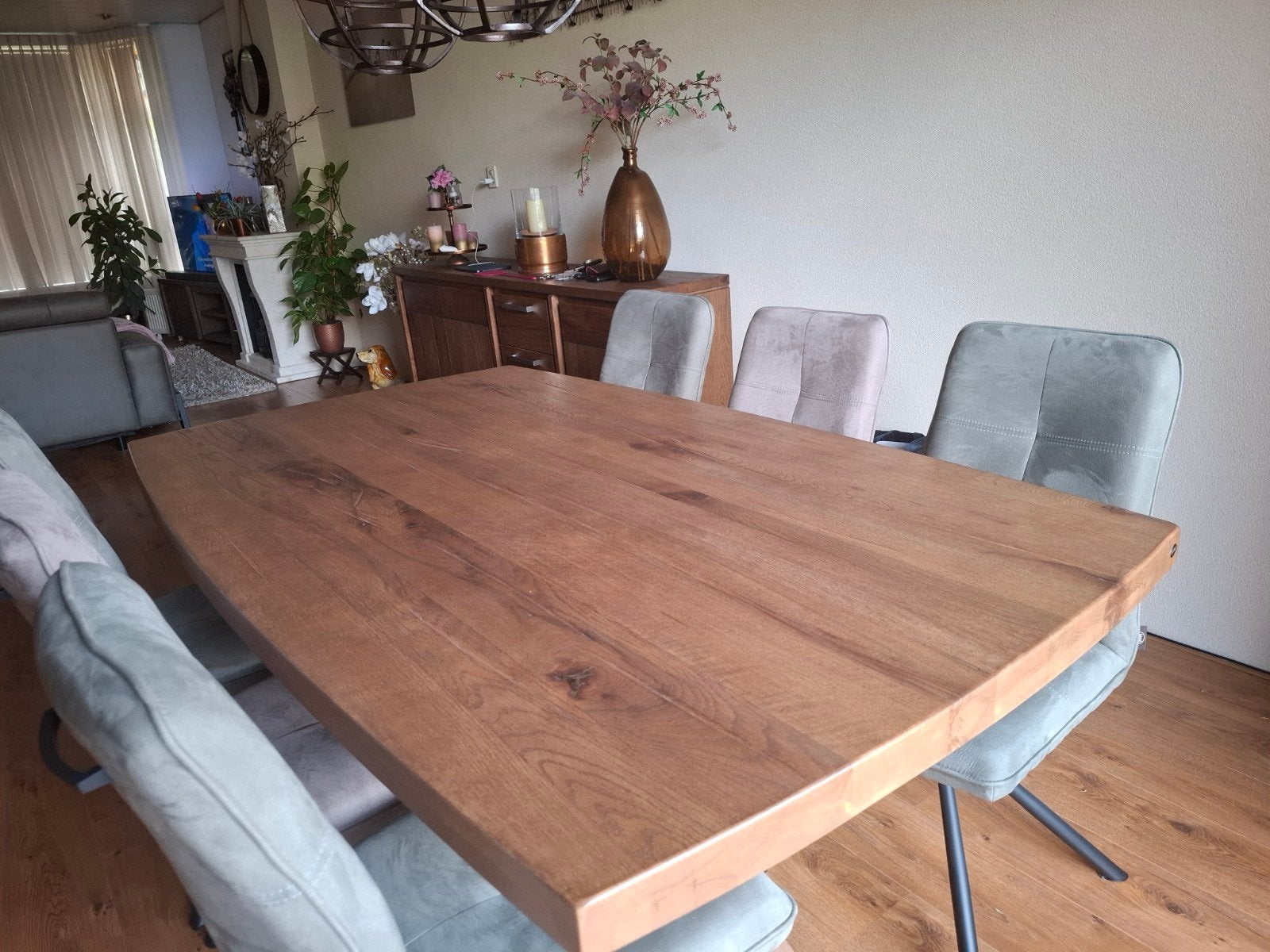 Hender & Hazel eettafel 180x98 cm, Huis en Inrichting, Tafels | Eettafels, Ophalen, Gebruikt, Eikenhout, 50 tot 100 cm