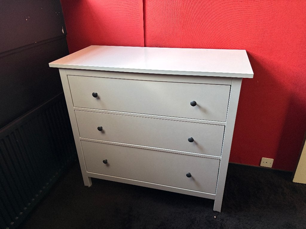 IKEA HEMNES ladekast / commode – 3 lades – wit, Huis en Inrichting, Kasten | Ladekasten, Ophalen, Gebruikt, 100 tot 150 cm, 3 of 4 laden