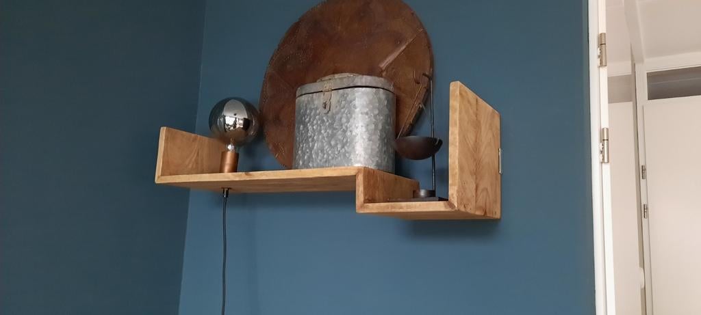 By-boo wandplank wandlamp 75cm, Ophalen, Zo goed als nieuw, Vrijstaande haard, Elektrische haard