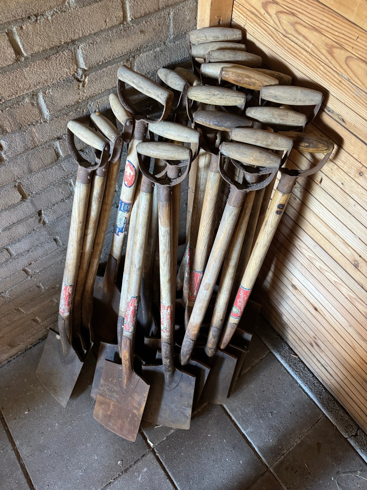 Partij 22 Vintage Spades - Oude Schoppen, Ophalen of Verzenden, Gebruikt