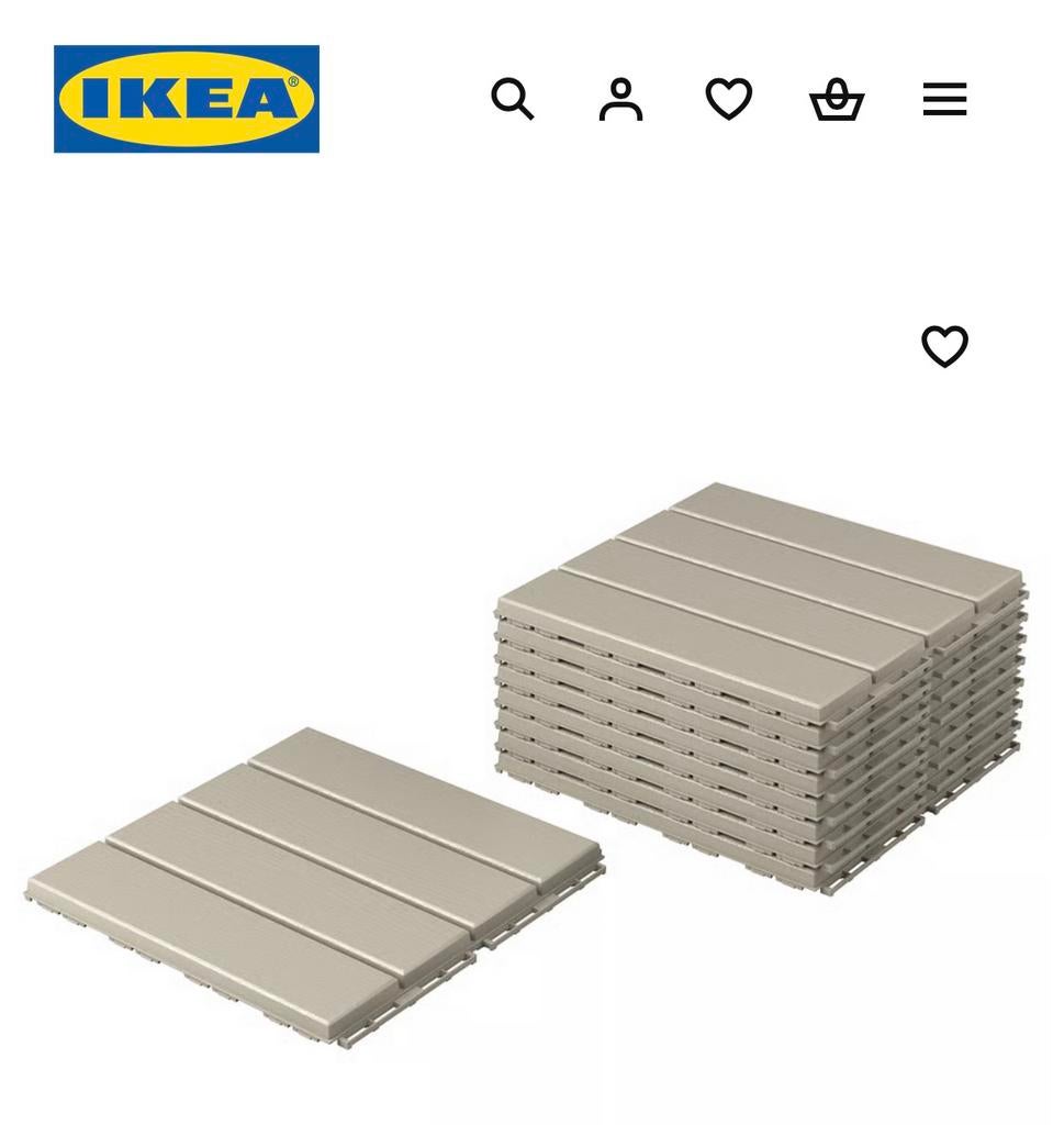 Gevraagd 2 IKEA runnen balkontegels, Tuin en Terras, Ophalen of Verzenden, Zo goed als nieuw, Kunststof