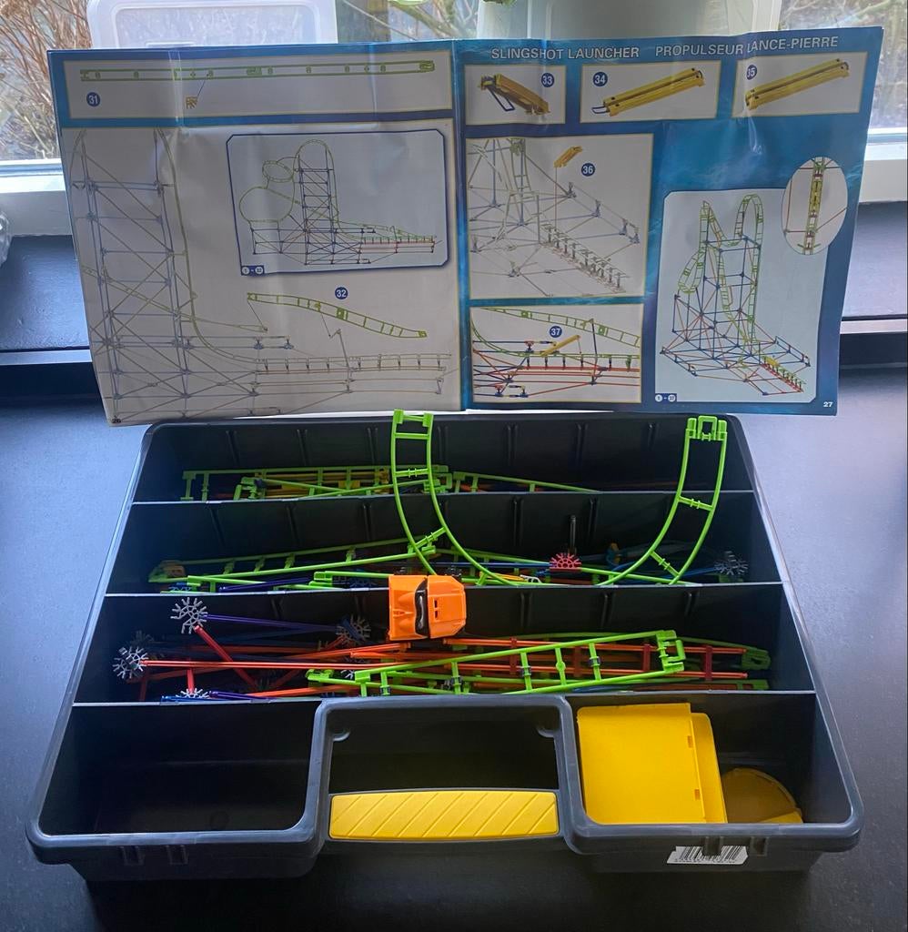 K'nex Infinite Journey Roller Coaster + Stanley box, Kinderen en Baby's, Speelgoed | Bouwstenen, Ophalen of Verzenden, Zo goed als nieuw