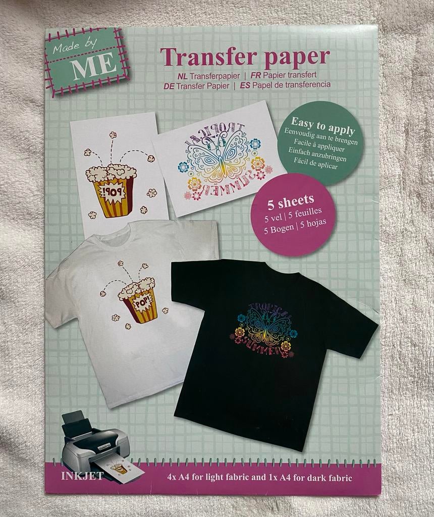 Transferpapier voor creatieve knutselprojecten (5 vellen), Ophalen of Verzenden, Nieuw
