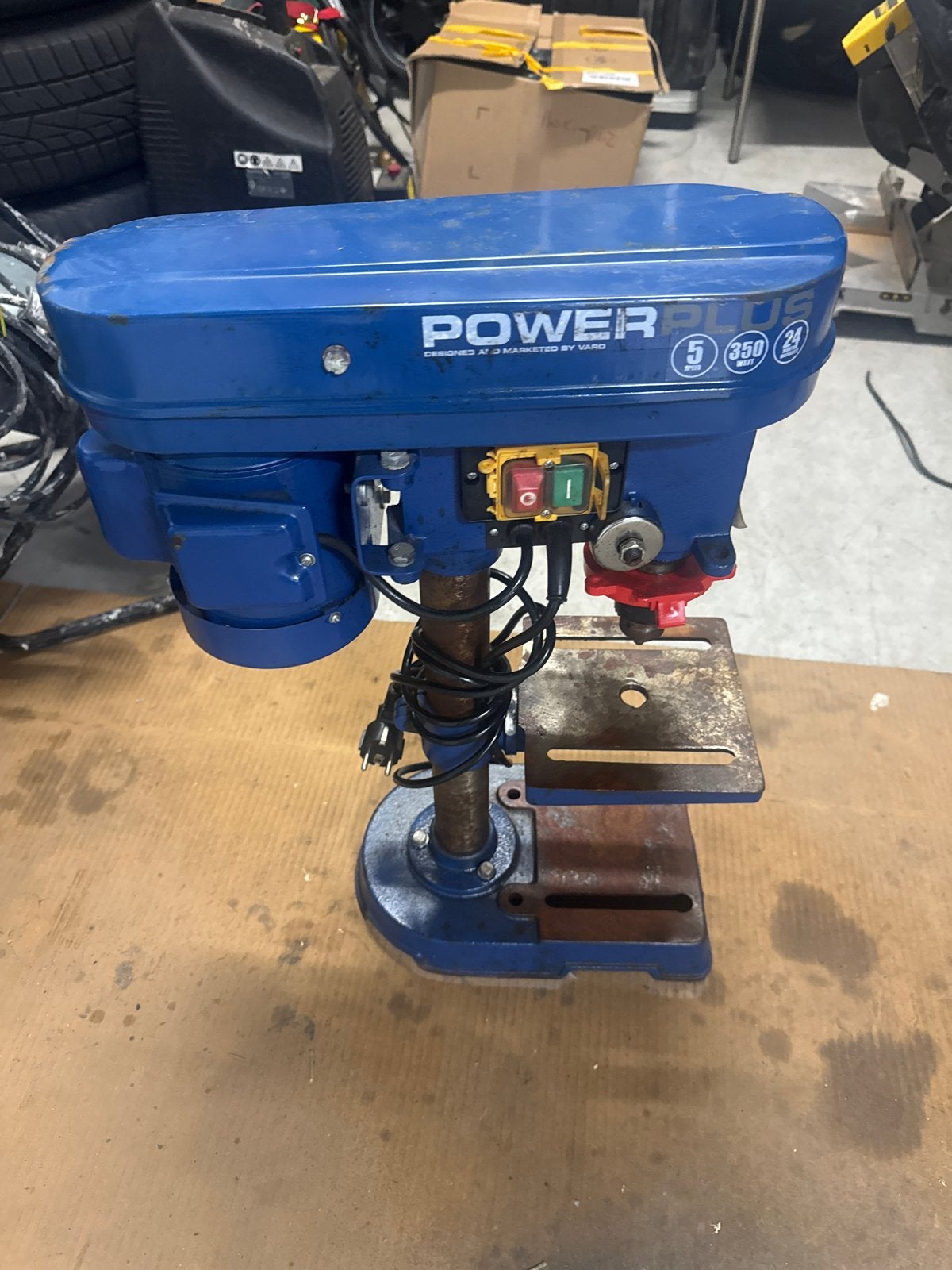 Power Plus Kolomboormachine - 350W, 5 snelheden, Ophalen of Verzenden, Gebruikt, 400 tot 600 watt, Kolomboormachine