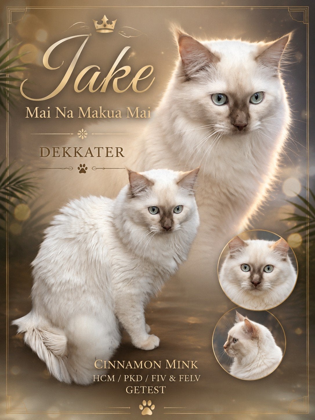 Ragdoll dekkater cinnamon mink(niet te koop), Kater