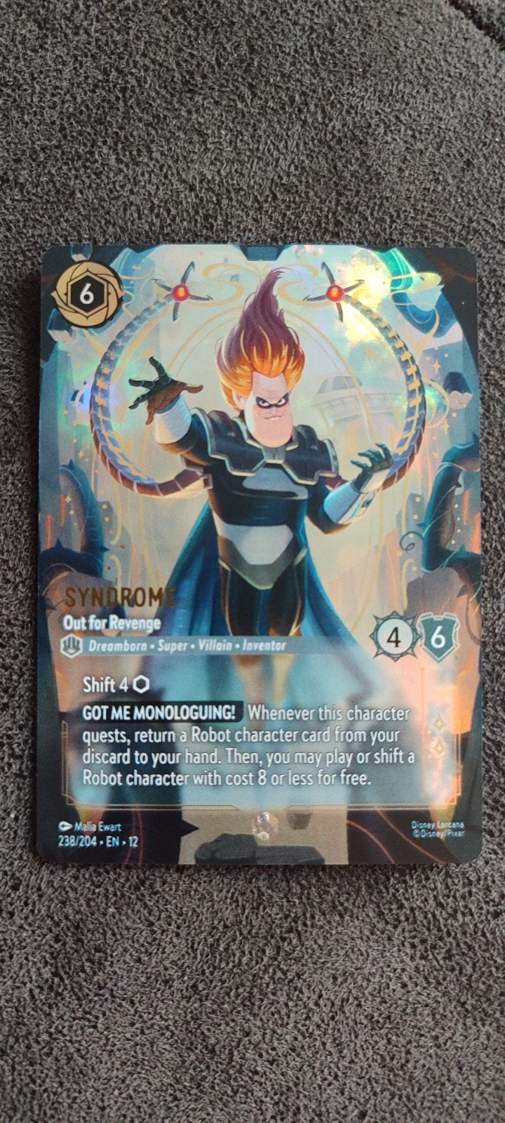 Disney Lorcana: Syndrome - Out for Revenge (Foil), Ophalen of Verzenden, Zo goed als nieuw, Losse kaart, Foil