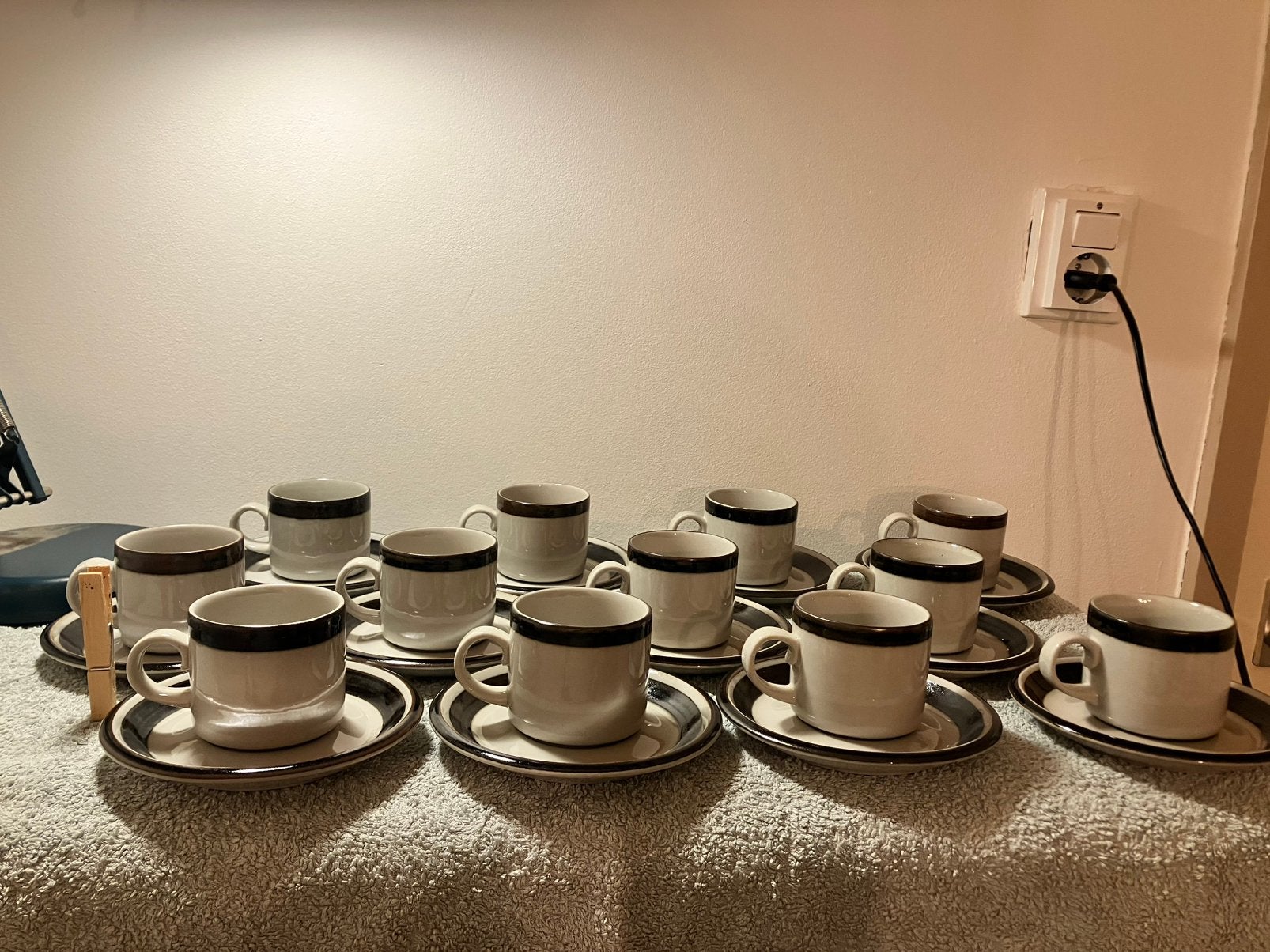 12x koffiekopje + schoteltje Arabia Karelia, Ophalen of Verzenden