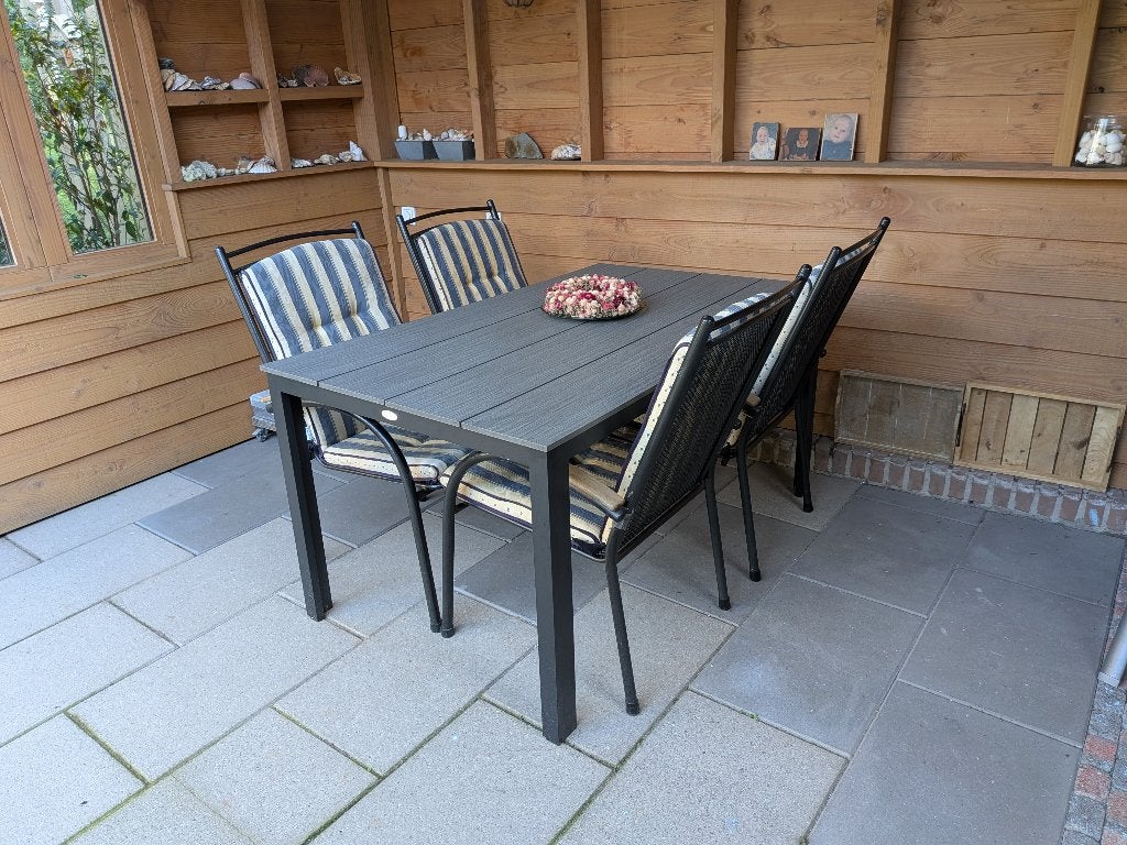 tuintafel en stoelen, Tuin en Terras, Ophalen, Gebruikt, Tuinset, Eettafel